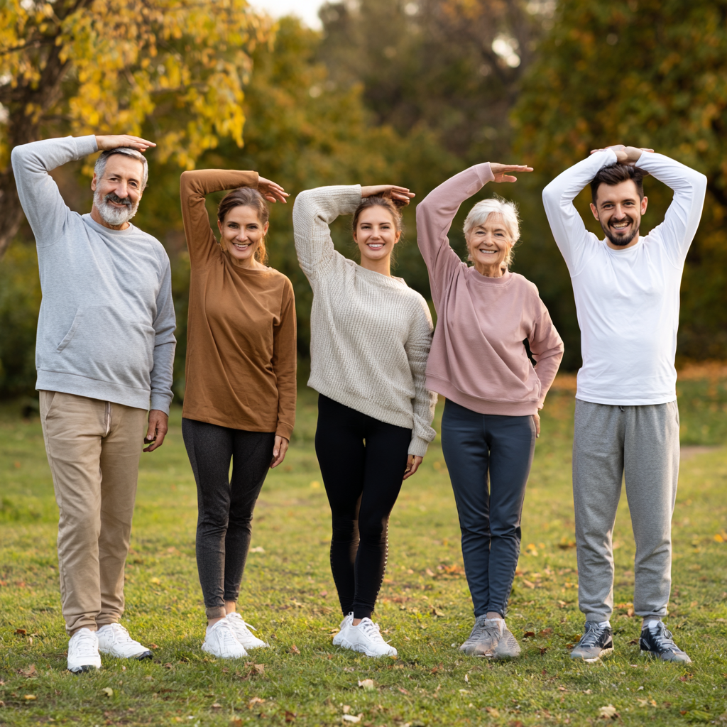 Активні дорослі люди різного віку демонструють енергійність та здоров'я